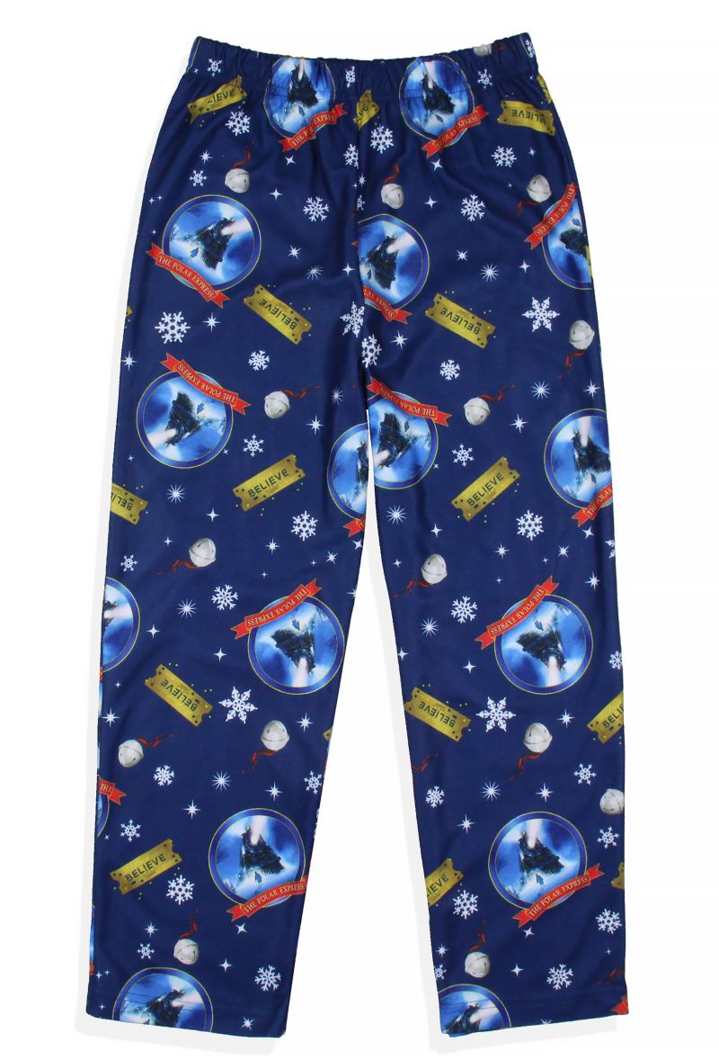Boys' Christmas Movie Believe Train Pajama Holiday Sleep Pants Kids