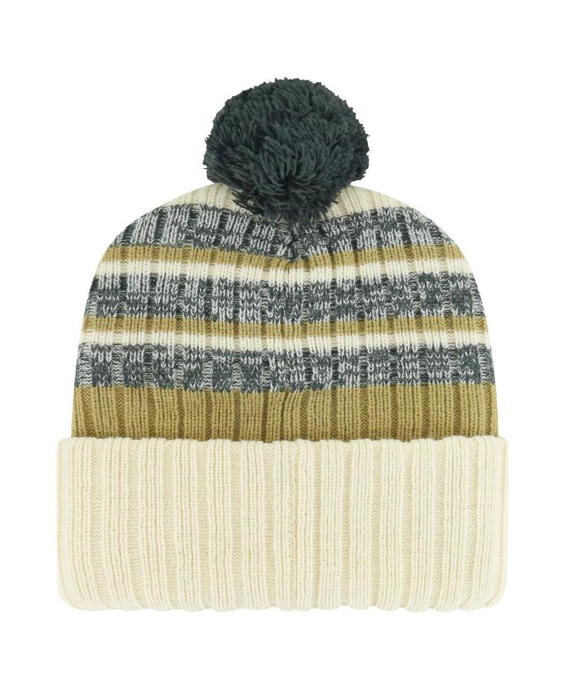 Men's Cream Vegas Golden Knights Tavern Cuffed Knit Hat with Pom