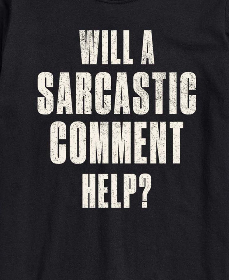 Men's Sarcastic Comment Help Short-Sleeve Graphic T-Shirt