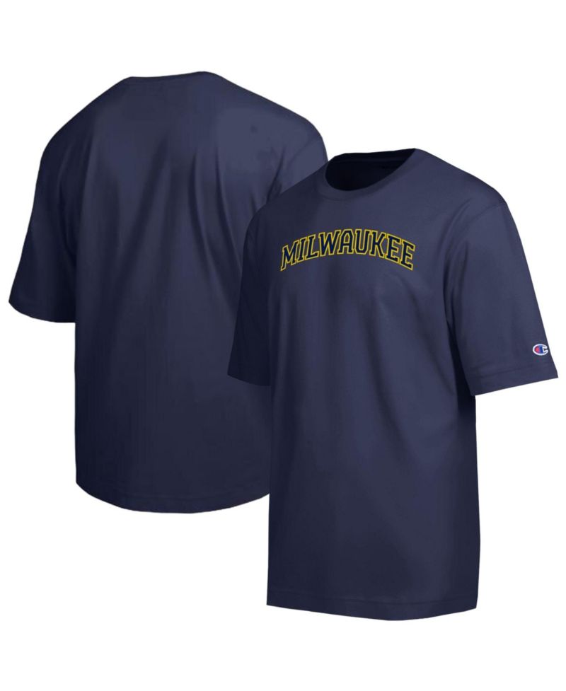Men's Navy Milwaukee Brewers All Star Chenille Wordmark T-Shirt