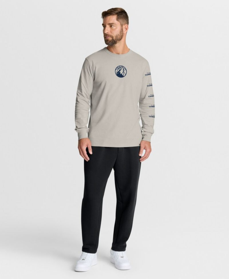 Men's Cream Minnesota Timberwolves Crossover Collection Ball Screen Action Premium Long Sleeve T-Shirt