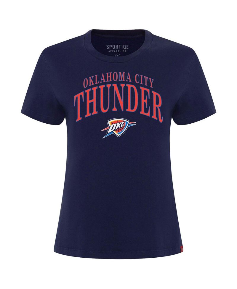 Women's Navy Oklahoma City Thunder Arcadia Boxy T-Shirt