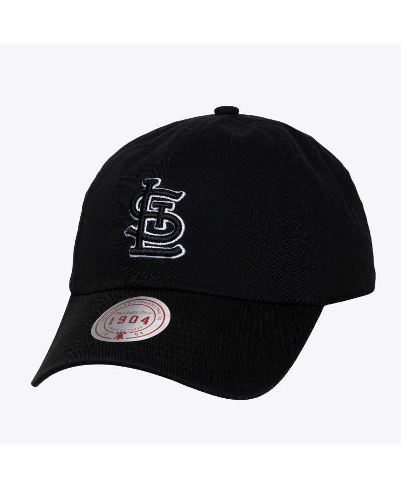 Men's and Women's Black White St. Louis Cardinals 1904 Strapback Adjustable Hat