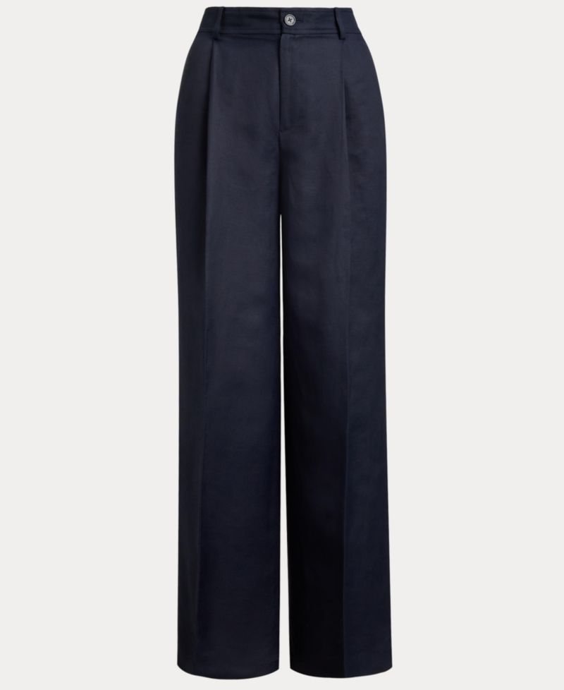 Women's Twill Wide-Leg Pants