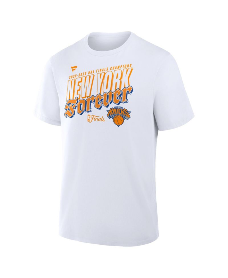 Men's White New York Knicks 2026 NBA Finals Champions Hometown T-Shirt