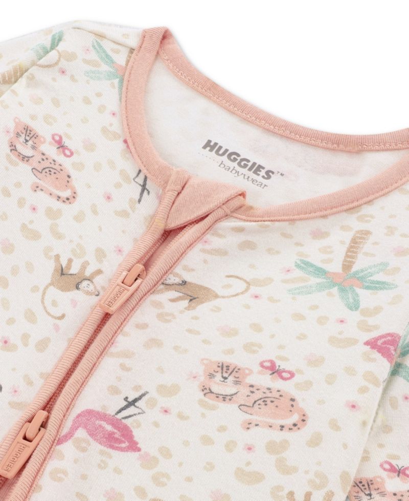 Baby Girls' Viscose Long-Sleeve Coverall, 2-Pack