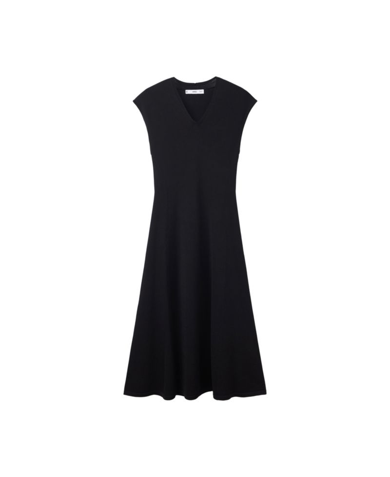 Women's V-Neck A-Line Midi Dress
