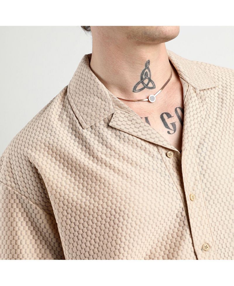 Men's Splash Plaid Oversized Shirt