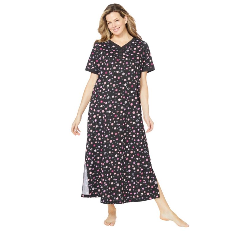 Women's Long Henley Sleepshirt