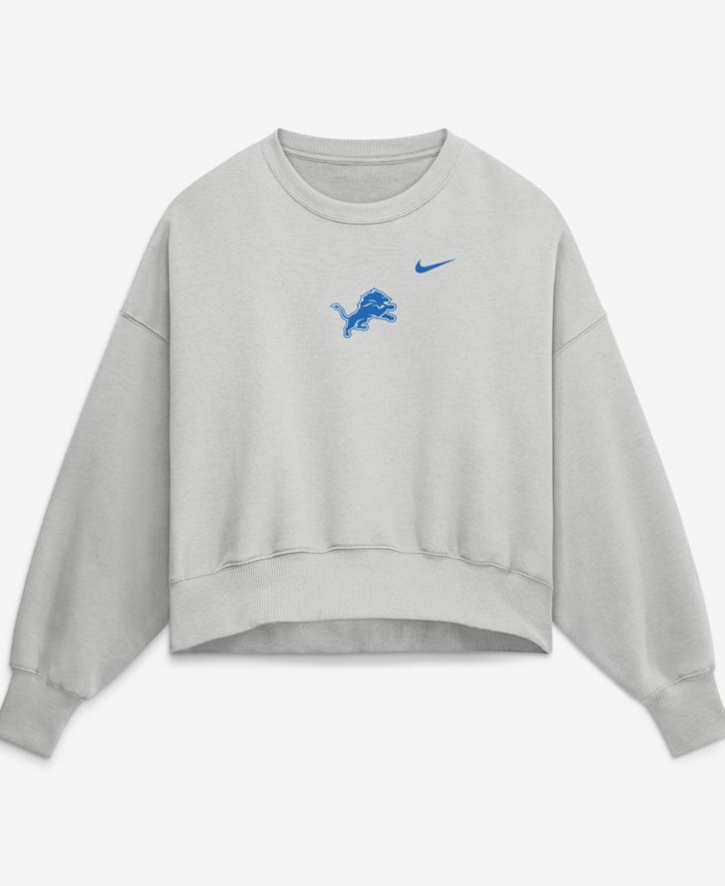 Women's Gray Detroit Lions Oversized Primetime Phoenix Fleece Sweatshirt