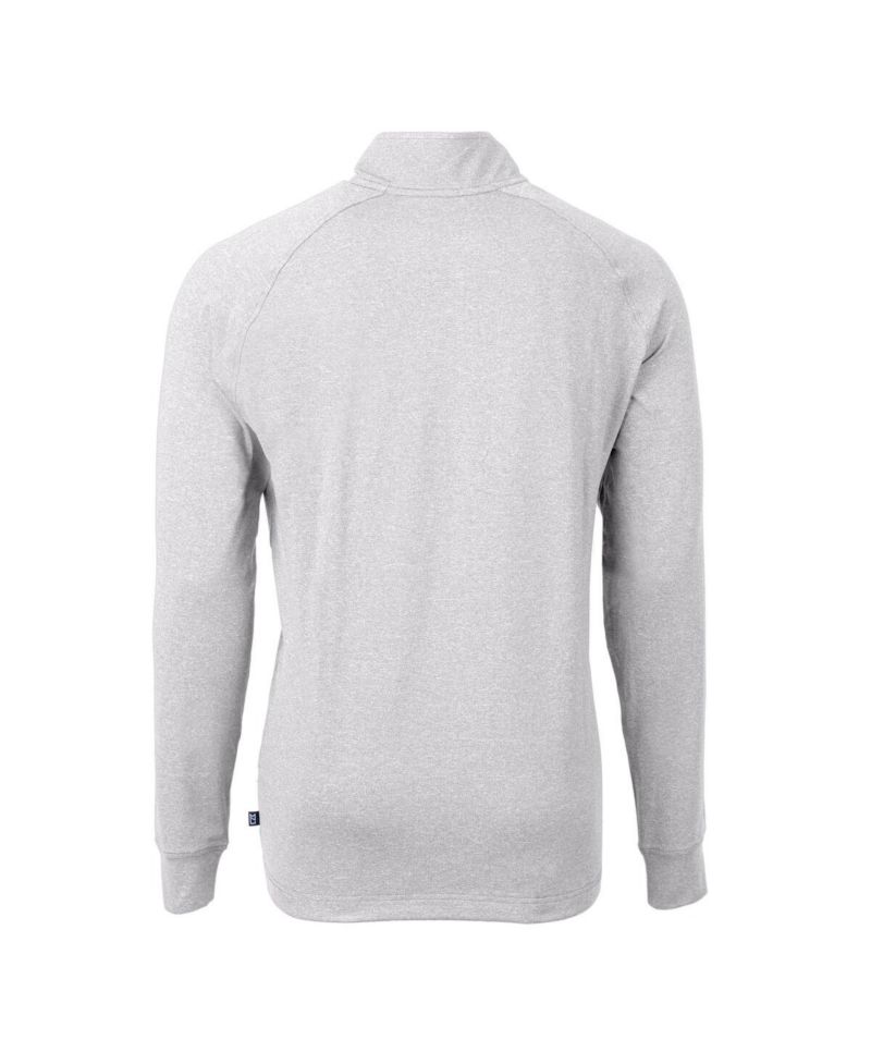Men's Heather Gray Detroit Lions Big & Tall Adapt Eco Knit Quarter-Zip Pullover Sweatshirt