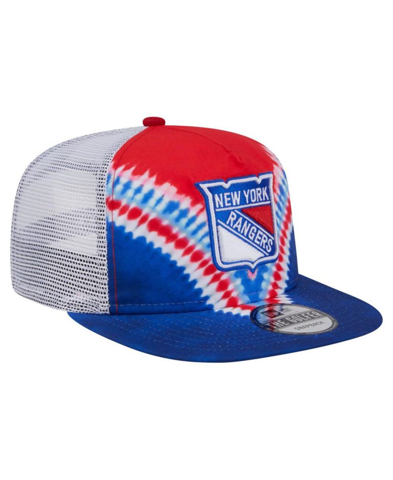Men's Blue/Red New York Rangers Throwback V-Dye Adjustable Golfer Hat