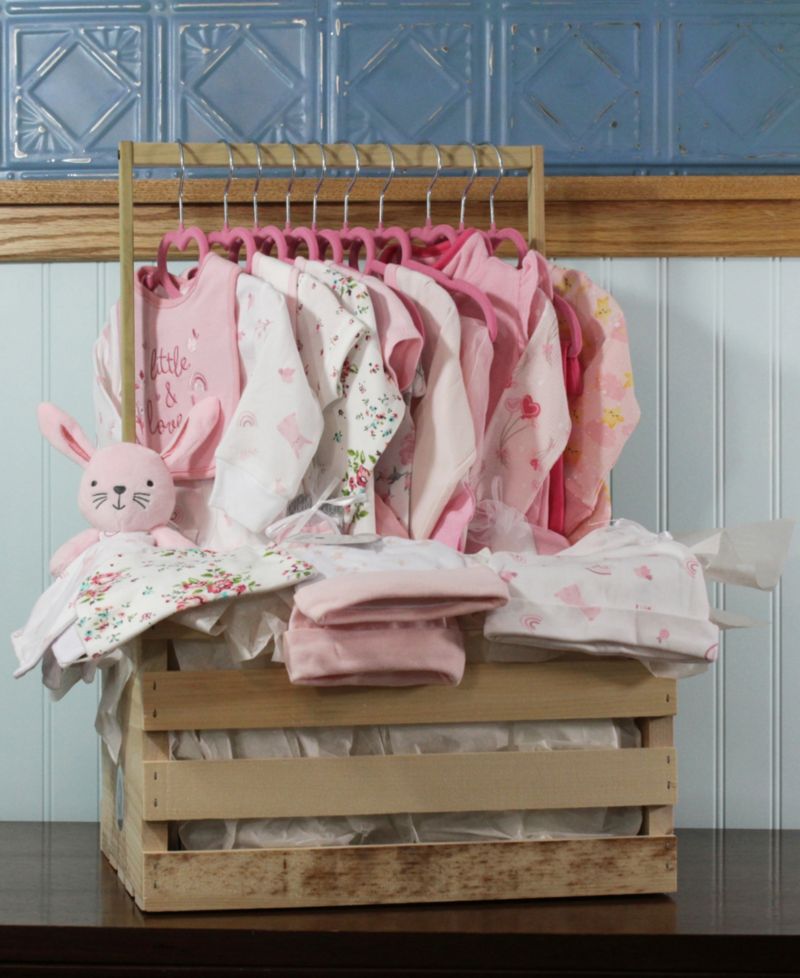 Baby Girls' First Year Baby Shower Gift Crate, 36-Piece Set