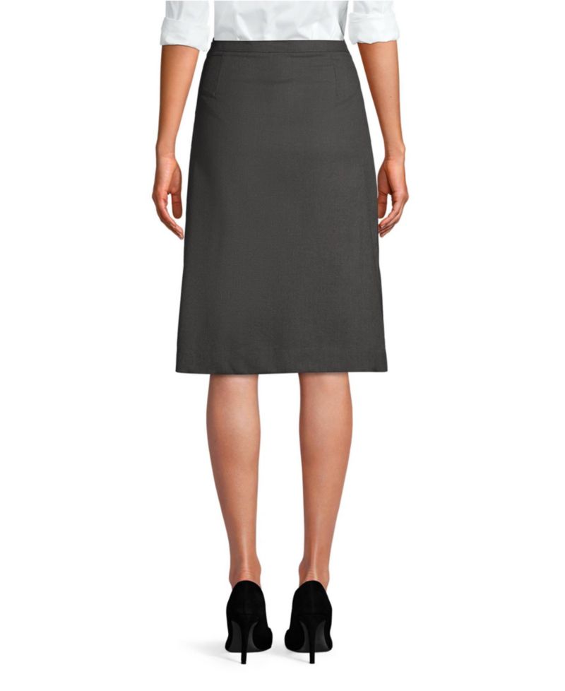 Women's Solid A-line Skirt Below The Knee