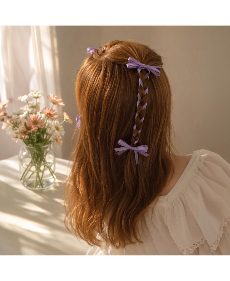 Girls Ribbon Bow Clip Set (4pc)