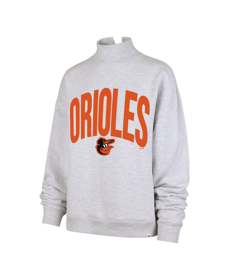 Women's Baltimore Orioles Subtle Muse Long-Sleeve Mock-Neck Relaxed-Fit Sweatshirt