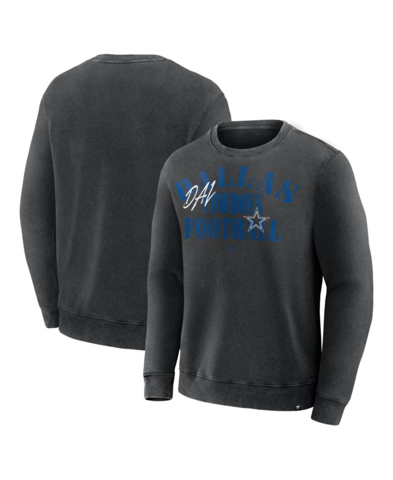 Men's Black Dallas Cowboys Halftime Lead Relaxed Heavyweight French Terry Sweatshirt