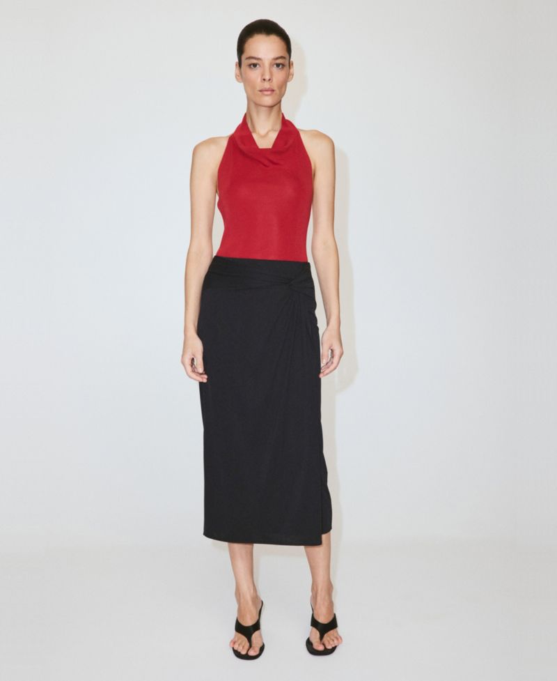 Women's Fitted Ruched Skirt