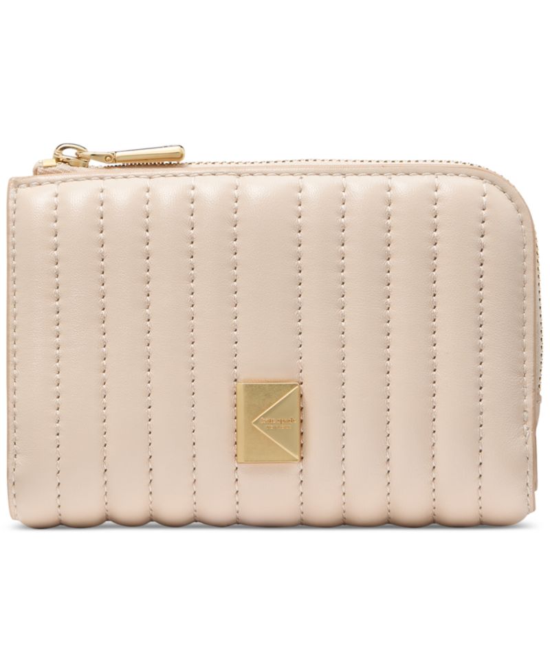 Deco Quilted Leather Compact Wallet