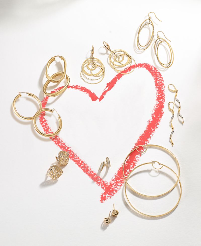 Love Knot Stud Earrings in 10k Gold