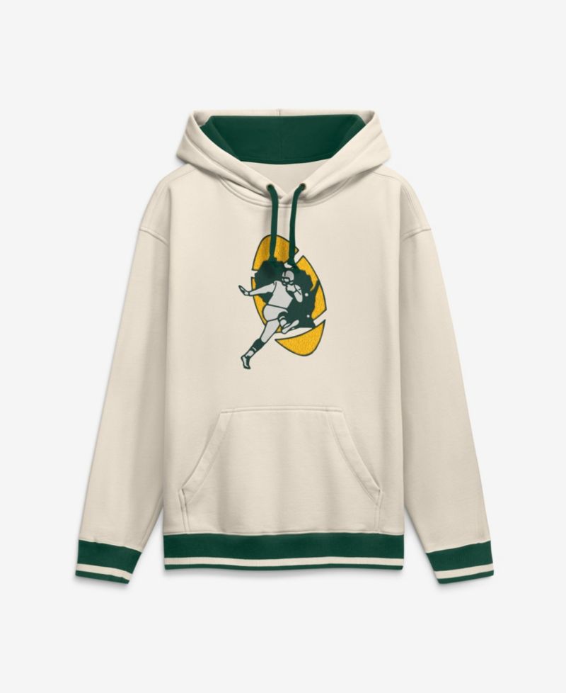 Men's Green Bay Packers Heritage First Heavyweight Fleece Pullover Hoodie