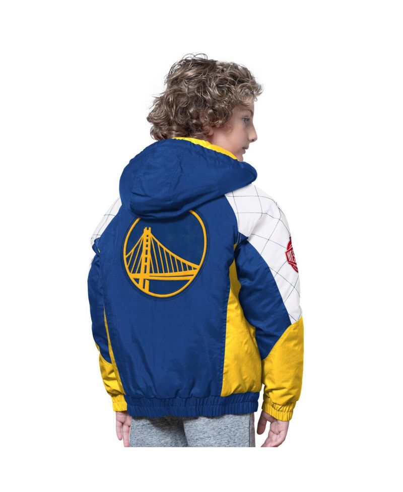 Big Boys and Girls Royal/Gold Golden State Warriors All Time Pro Jr. Full-Zip Hoodie Jacket