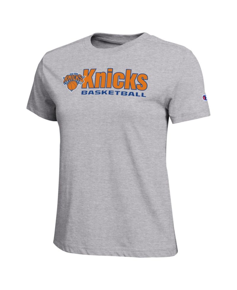 Women's Gray New York Knicks Basketball T-Shirt