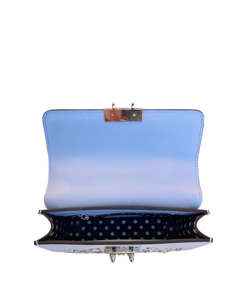 Small Leather Crossbody Bag Studded Purse Top Handle Structured Handbag