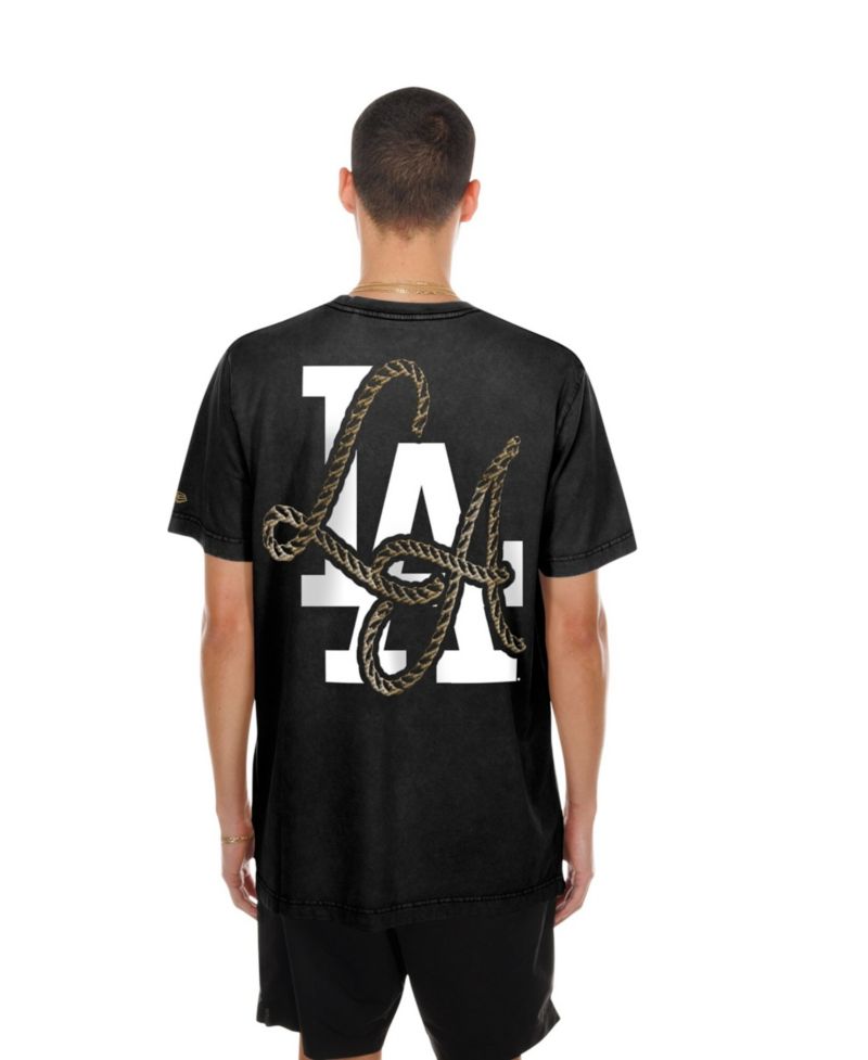 Men's Black Los Angeles Dodgers Injection Lifestyle Urban Ranchwear T-Shirt
