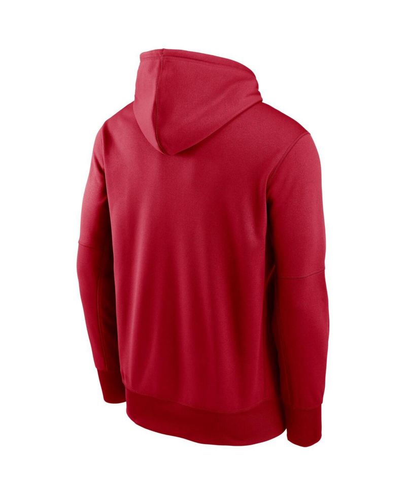 Men's Red Tampa Bay Buccaneers Fan Gear Wordmark Performance Pullover Hoodie