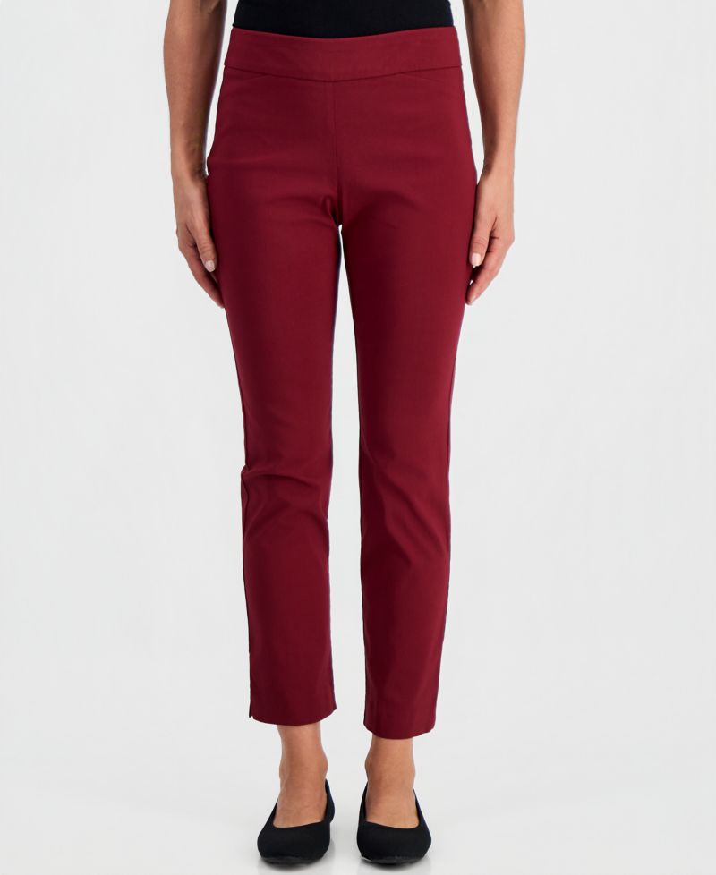 Petite Tummy-Control Cambridge Stretch Slim-Leg Pants