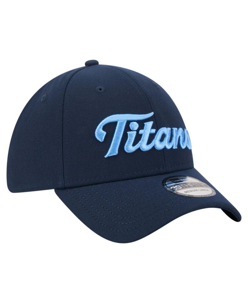 Men's Navy Tennessee Titans Script 39THIRTY Flex Hat