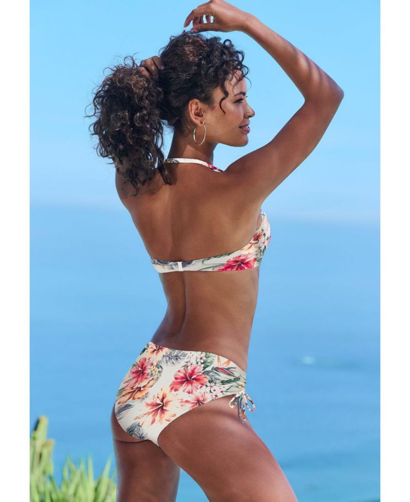 Women's Floral Print Underwire Multiway Underwire Bikini Top