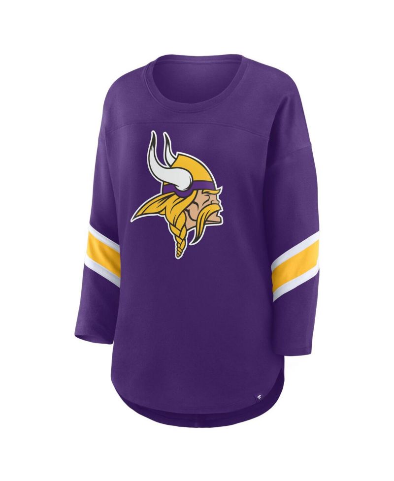 Women's Purple Minnesota Vikings Redzone 3/4-Sleeve T-Shirt