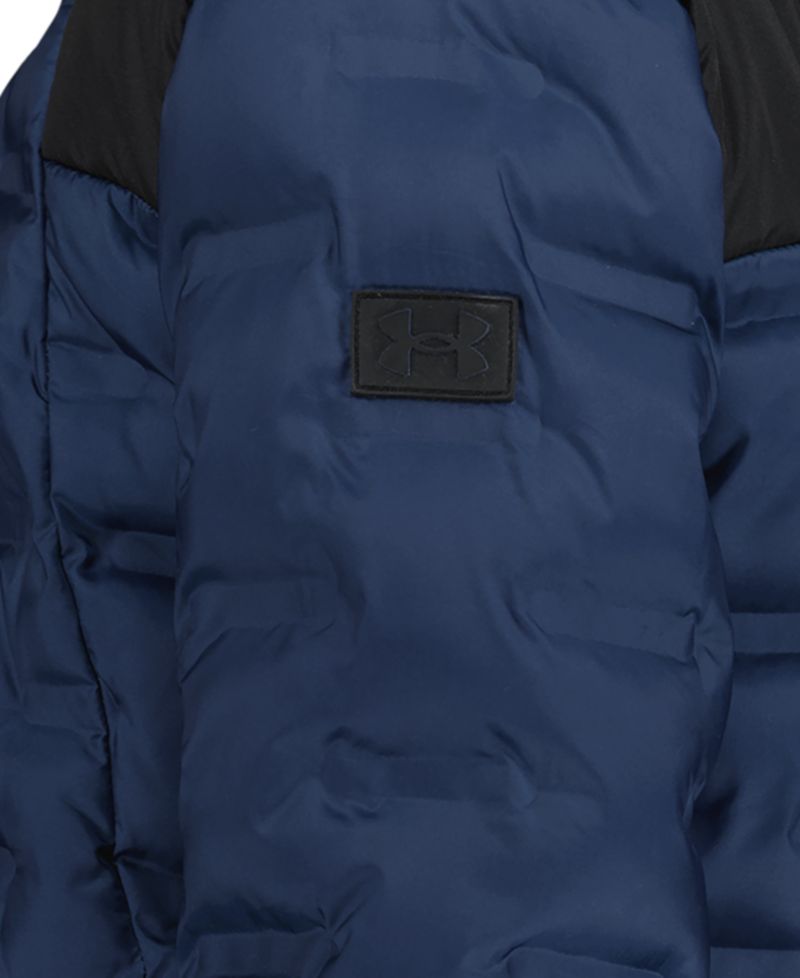 Boys' 8-20 Solid Blue Full-Zip Puffer Hooded Jacket