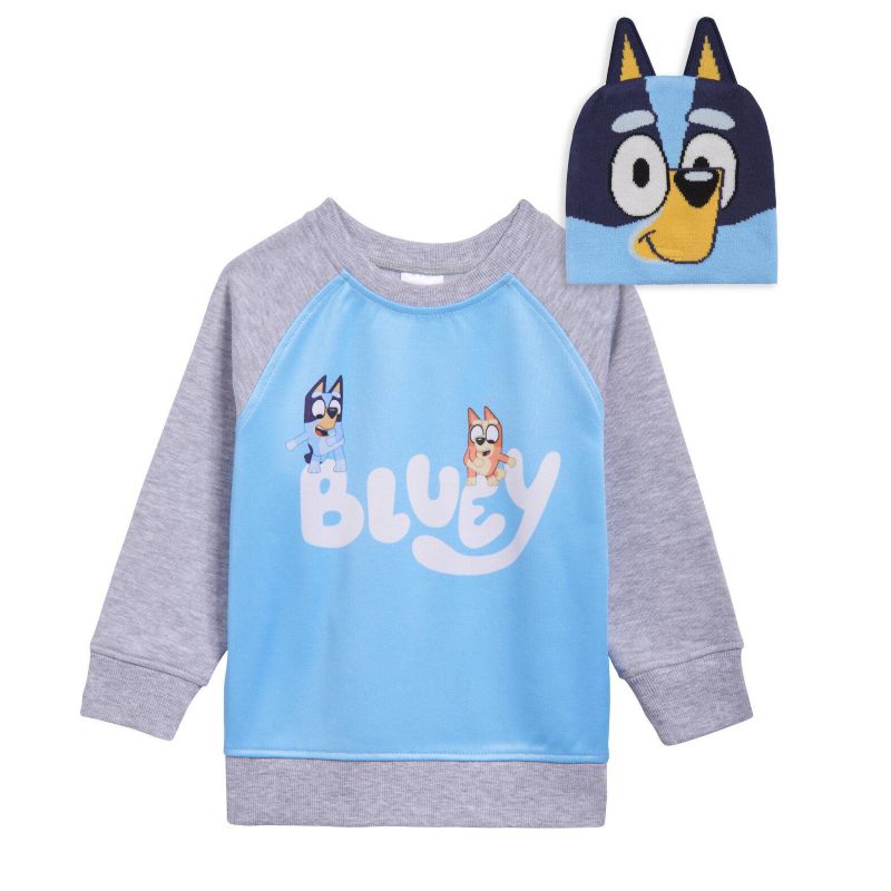 Little Boys 2-Piece Fleece Sweatshirt and Hat Set