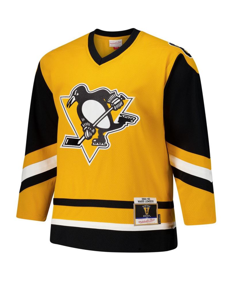 Men's Mario Lemieux Gold Pittsburgh Penguins 1984-85 Power Play Jersey