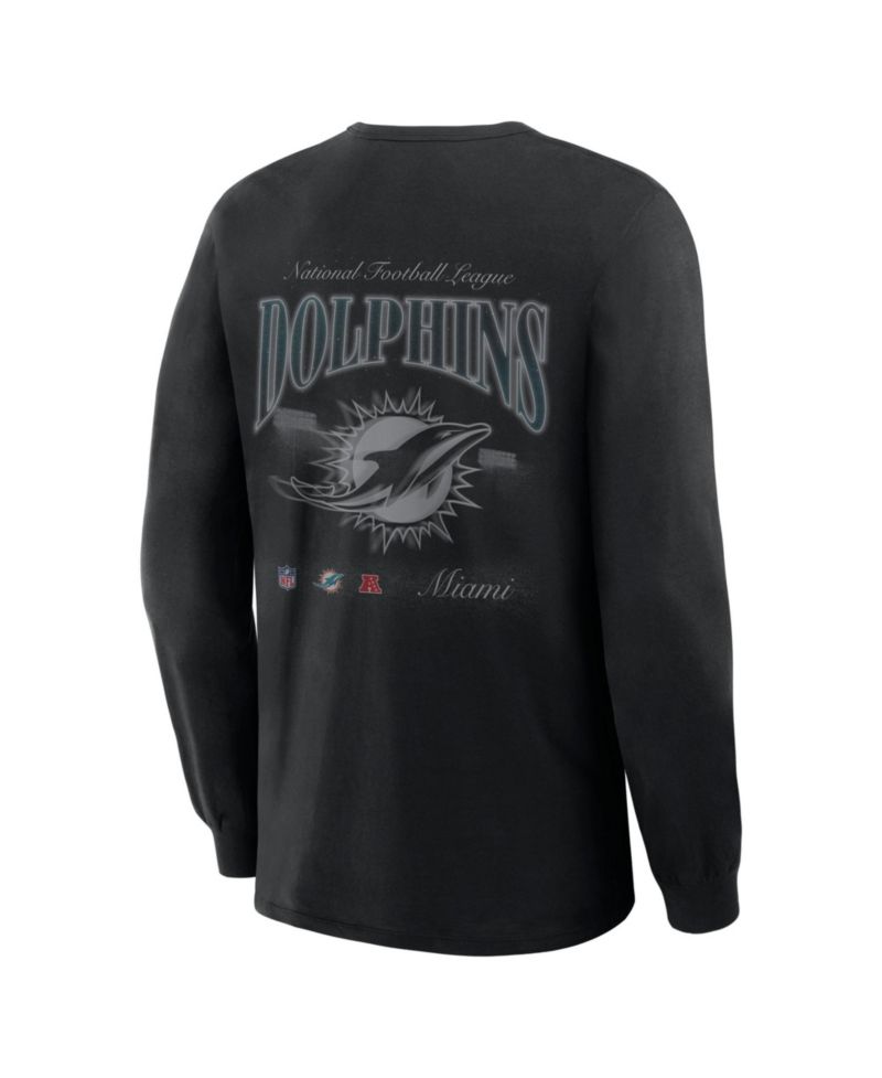 Men's Miami Dolphins Midnight Falls Long-Sleeve T-Shirt