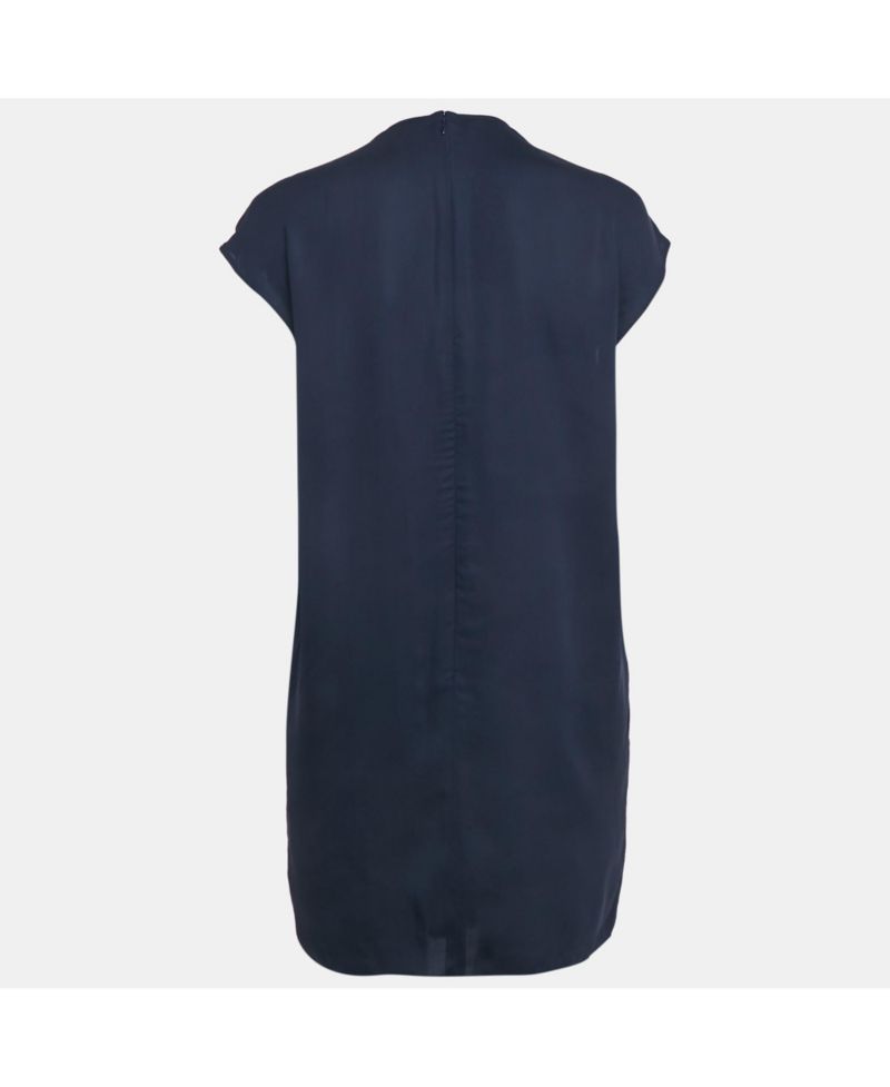 Women's Navy Silk Dress