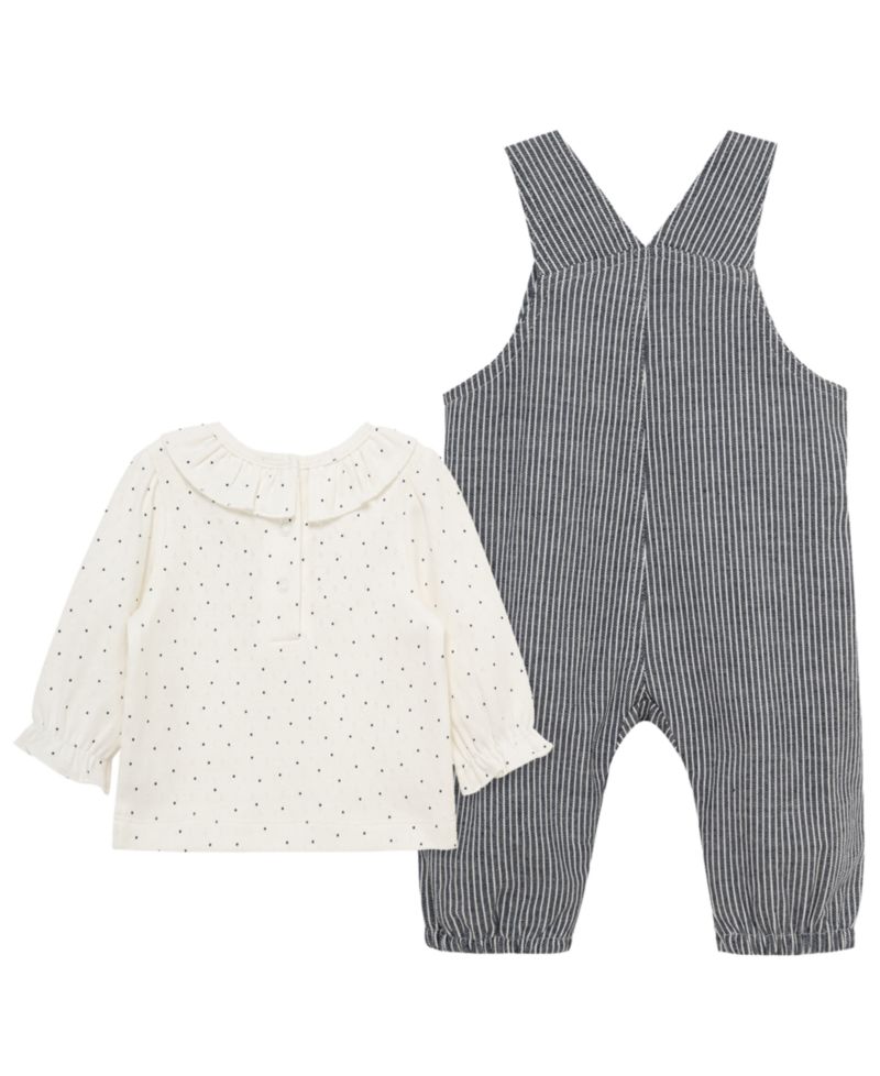 Baby Girls' Heart Top and Overall, 2-Piece set