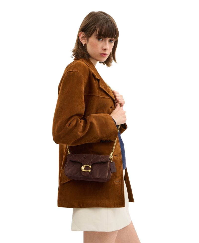 Quilted Tabby Mini Suede Crossbody Bag 19