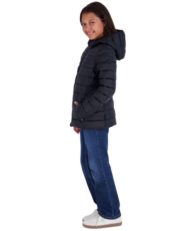 Girls' 5-16 Lightweight Hooded Packable Jacket