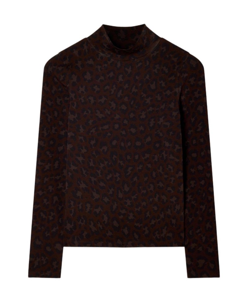 Women's Animal Roll Neck Top