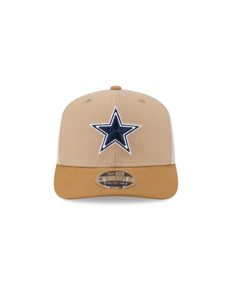 Men's Light Beige Dallas Cowboys Two-Tone Trucker 9SEVENTY Adjustable Hat