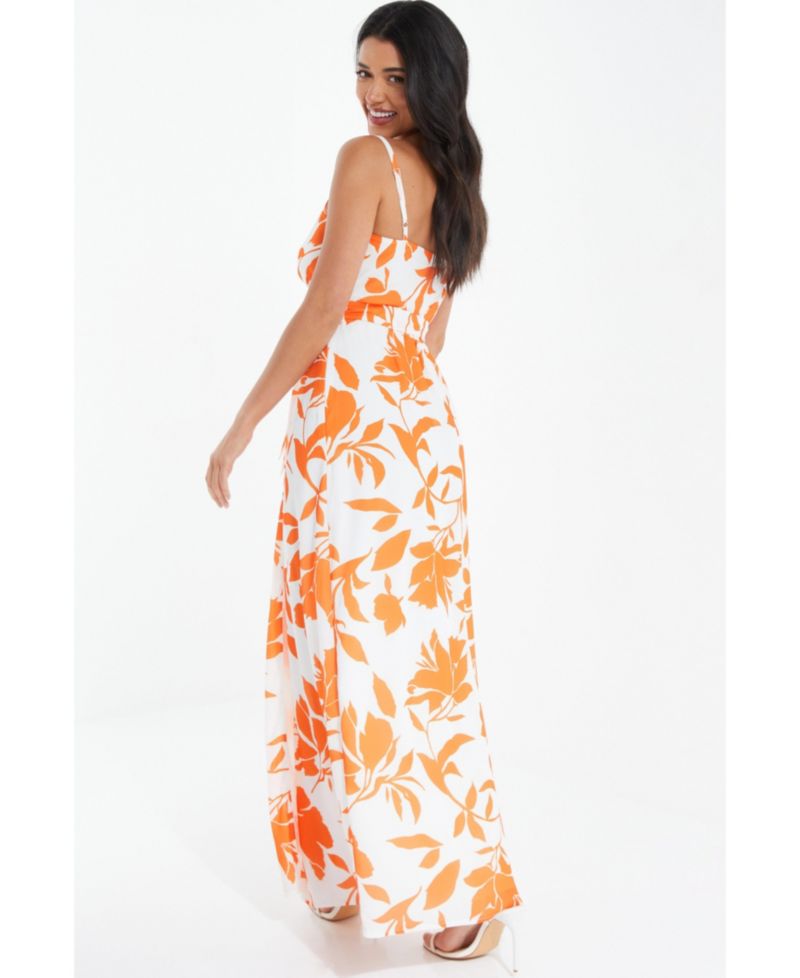 Women's Crepe Maxi Dress With Slit