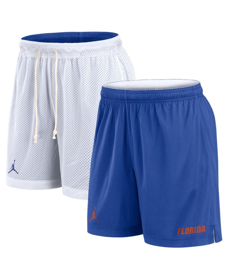 Men's White/Royal Florida Gators Primetime Reversible Shorts