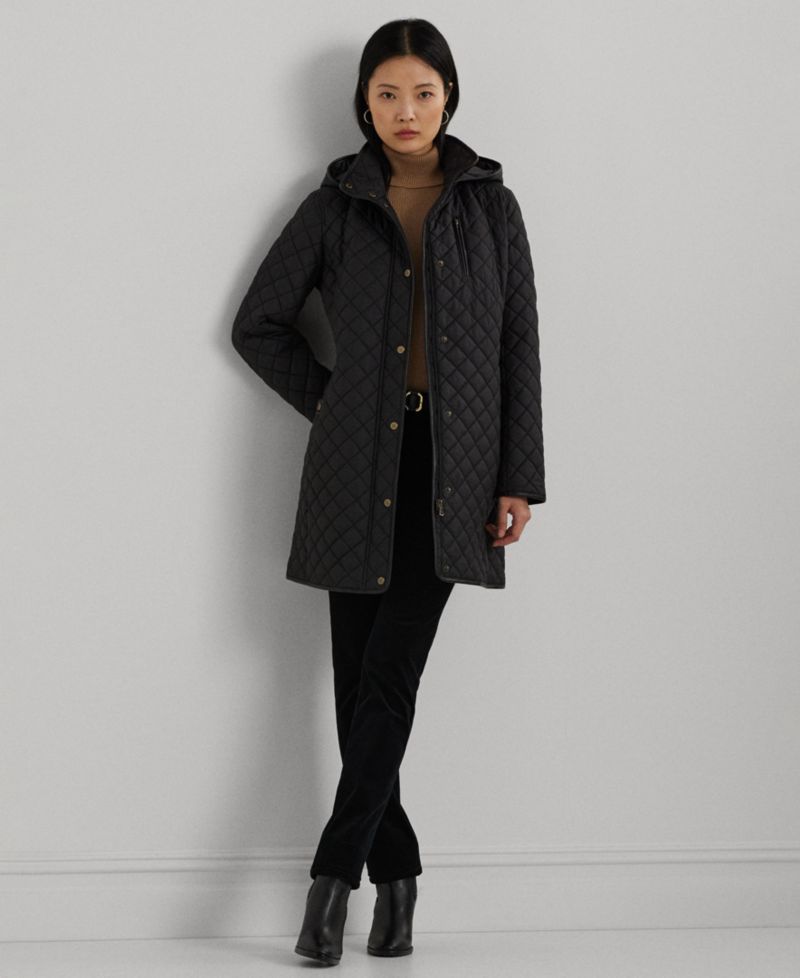 Women's Hooded Quilted Coat, Created for Macy's