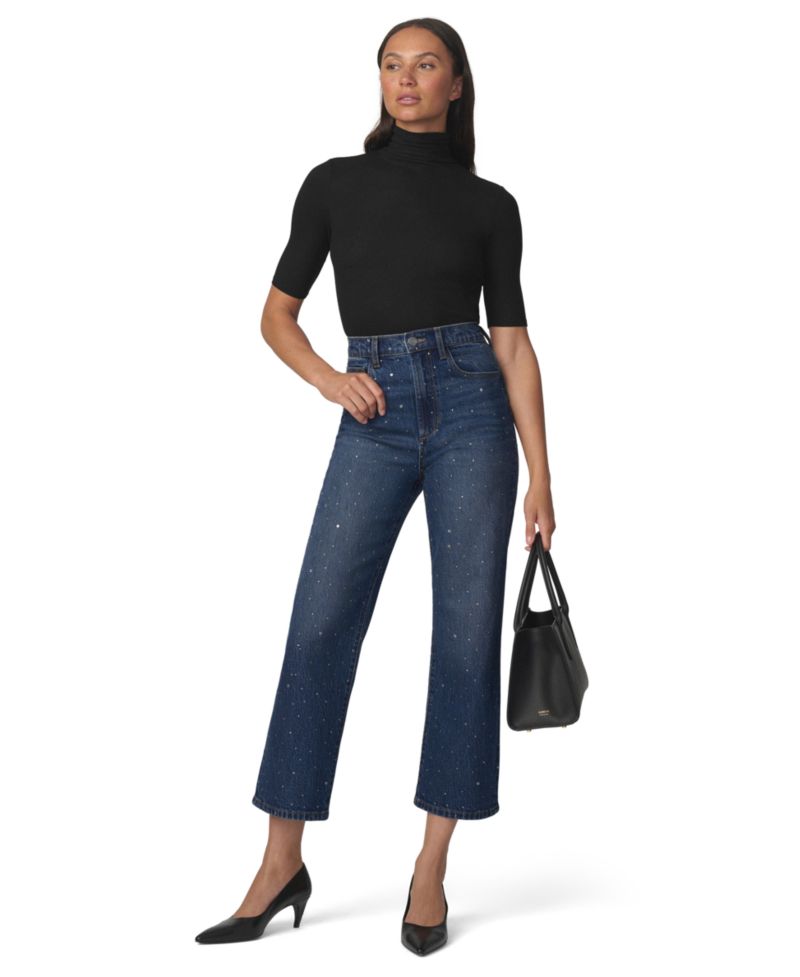 Women's Margot High-Waisted Straight-Leg Cropped Jeans