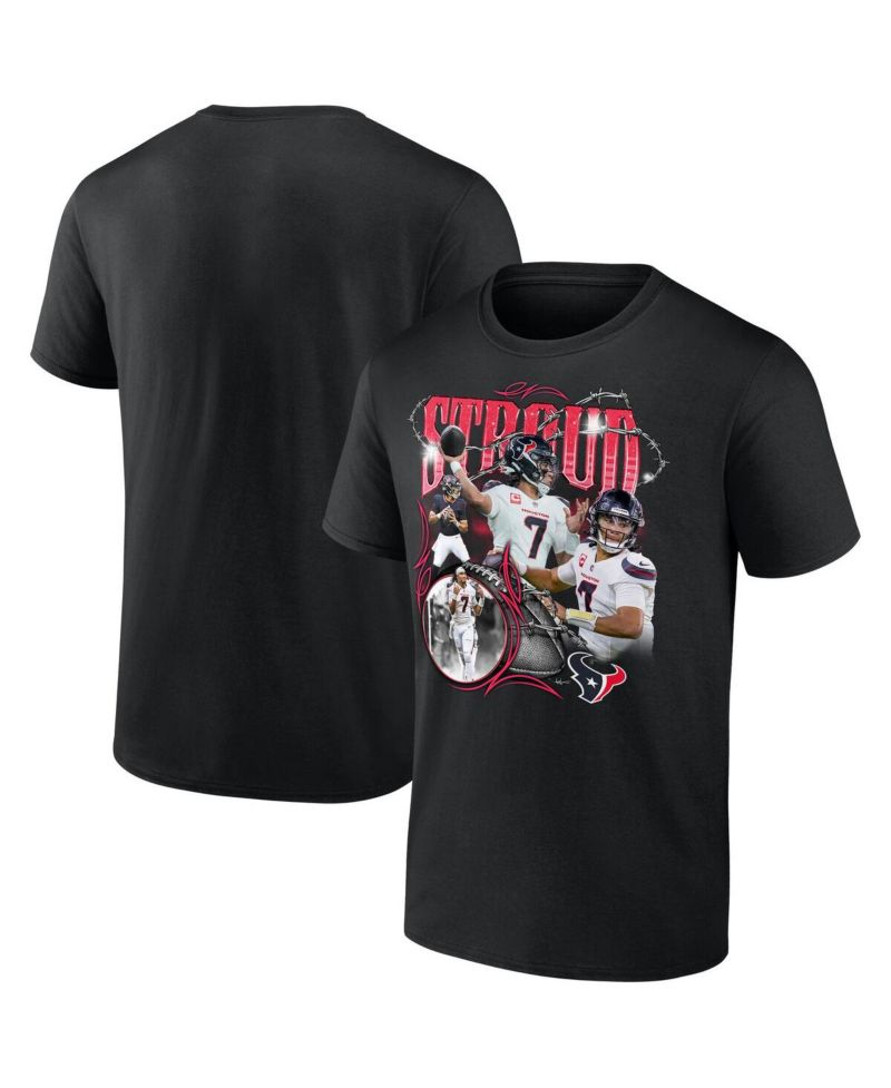 Men's C.J. Stroud Black Houston Texans Notorious Player Graphic T-Shirt