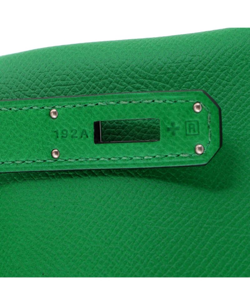 Birkin 30 Handbag Green Epsom with Palladium Hardware